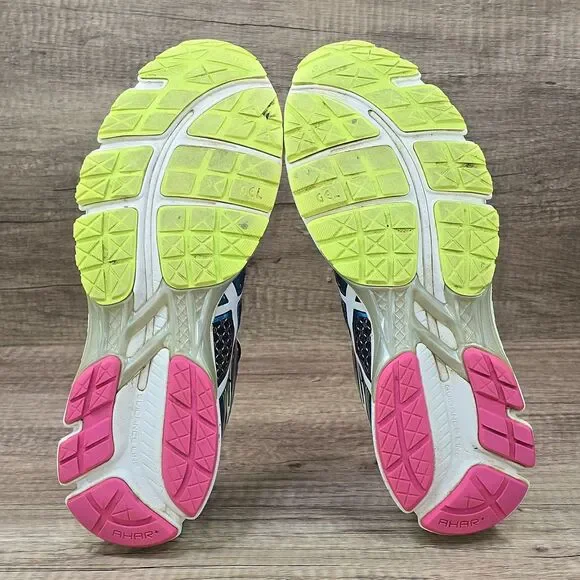 Asics Gel Kayano 19 Women's Size 9.5 Blue Black White Running Shoes (T392N) - Picture 7 of 9